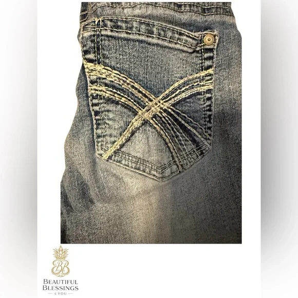 Y2K Vintage Luscious Curvy Fit Wallflower Distressed Faded Boot Cut  Jeans - Picture 3 of 6